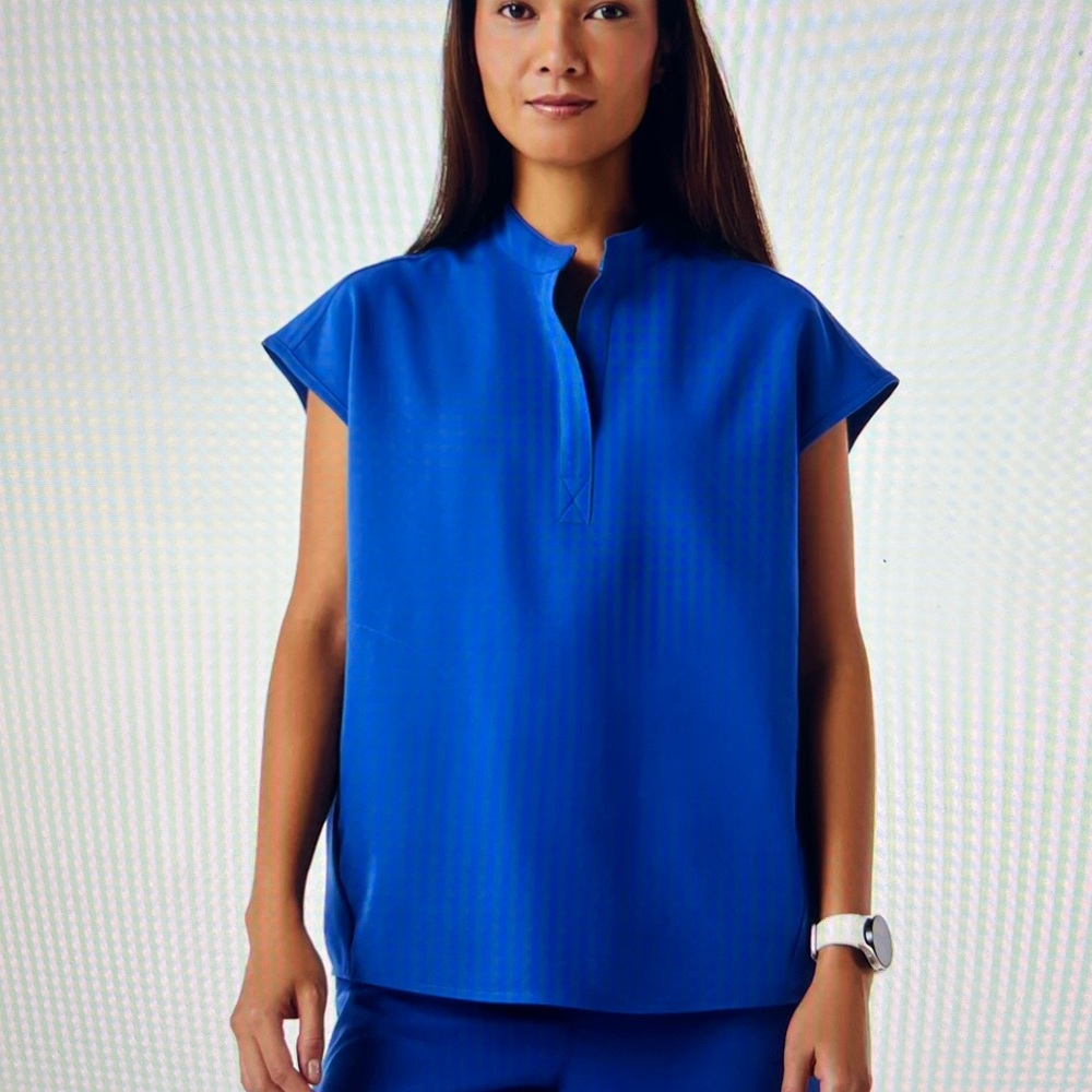 FIGS Scrub Top and Bottom in Winning Blue